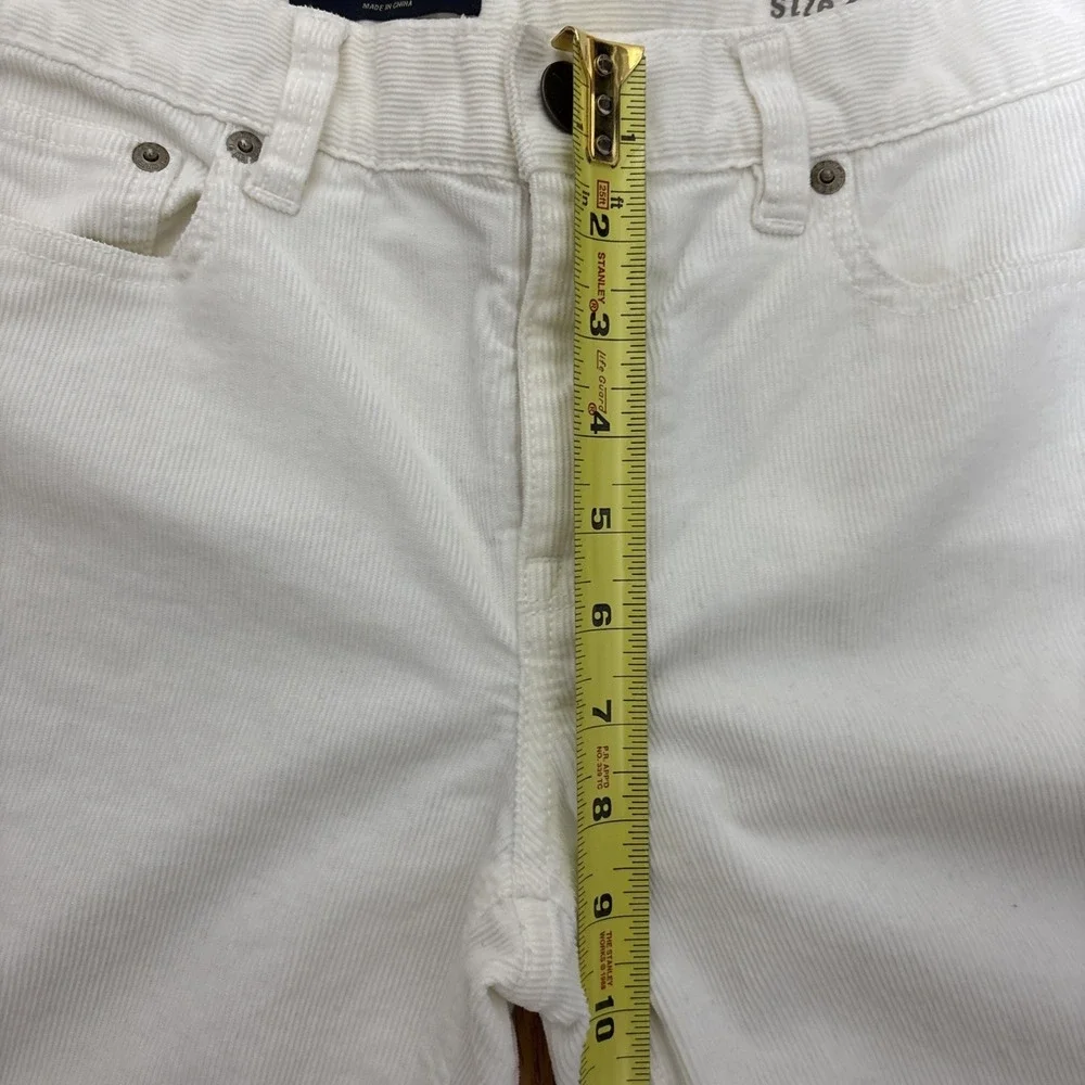 J. Crew‎ Women Size 28 Petite White Courduroy Reid Boot Crop